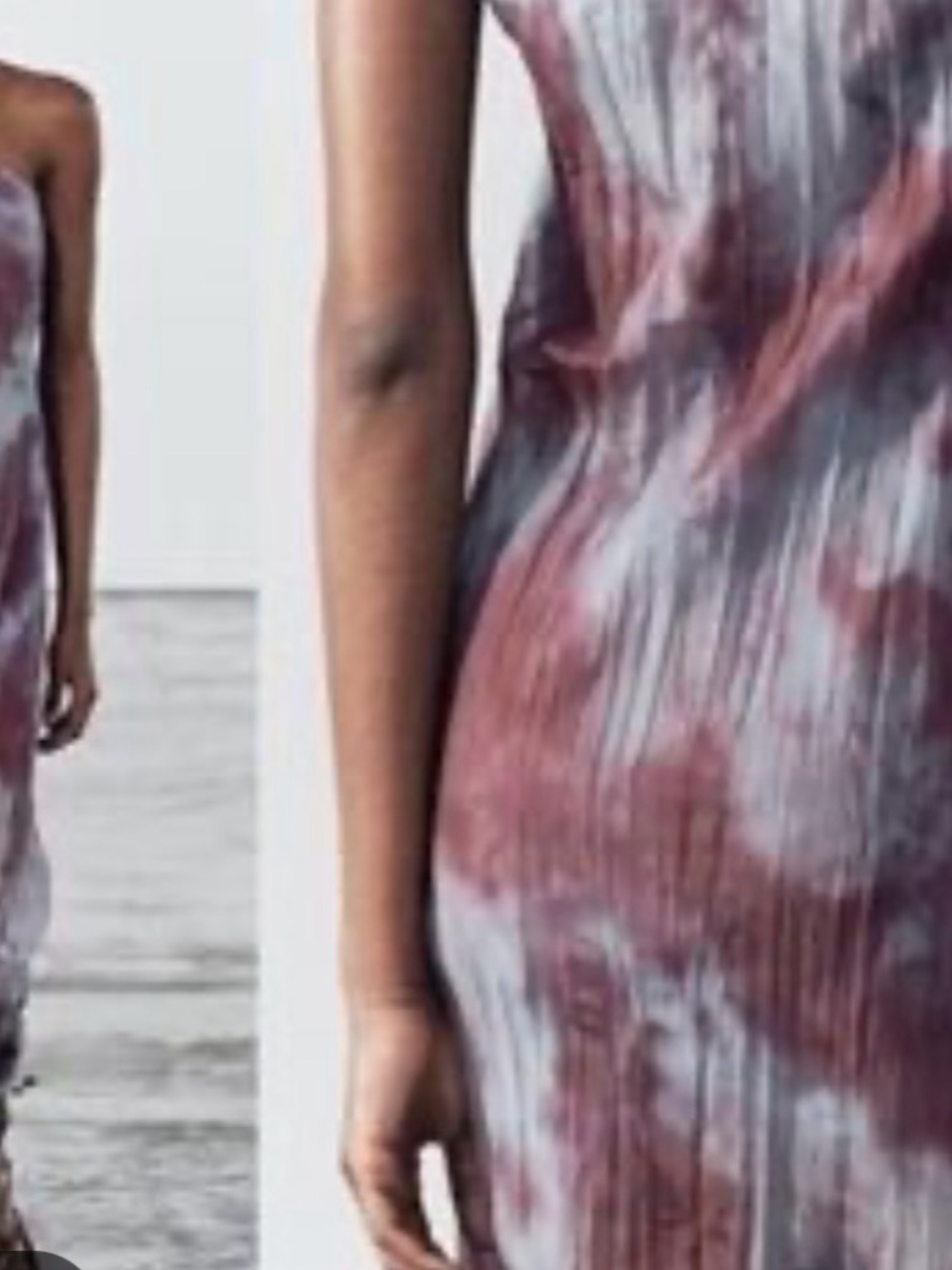 Zara Strapless Tie-Dye Maxi Dress in Mauve and gray - Picture 7 of 7